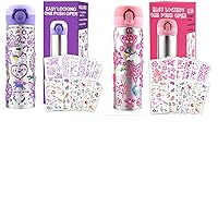 Gifts for Girls Age 4 5 6 7 8 9 10 11 12 Years Old Kids, Decorate Your Own Water Bottle with 24 Sheets of Cute Stickers & Glitter Gems, Craft Kit & Art Kit, 17 OZ BPA Free Insulated
