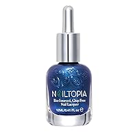 Nailtopia - Plant-Based Chip Free Nail Lacquer - Non Toxic, Bio-Sourced, Long-Lasting, Strengthening Polish - Ride The Wave (Royal Blue) - 0.41oz