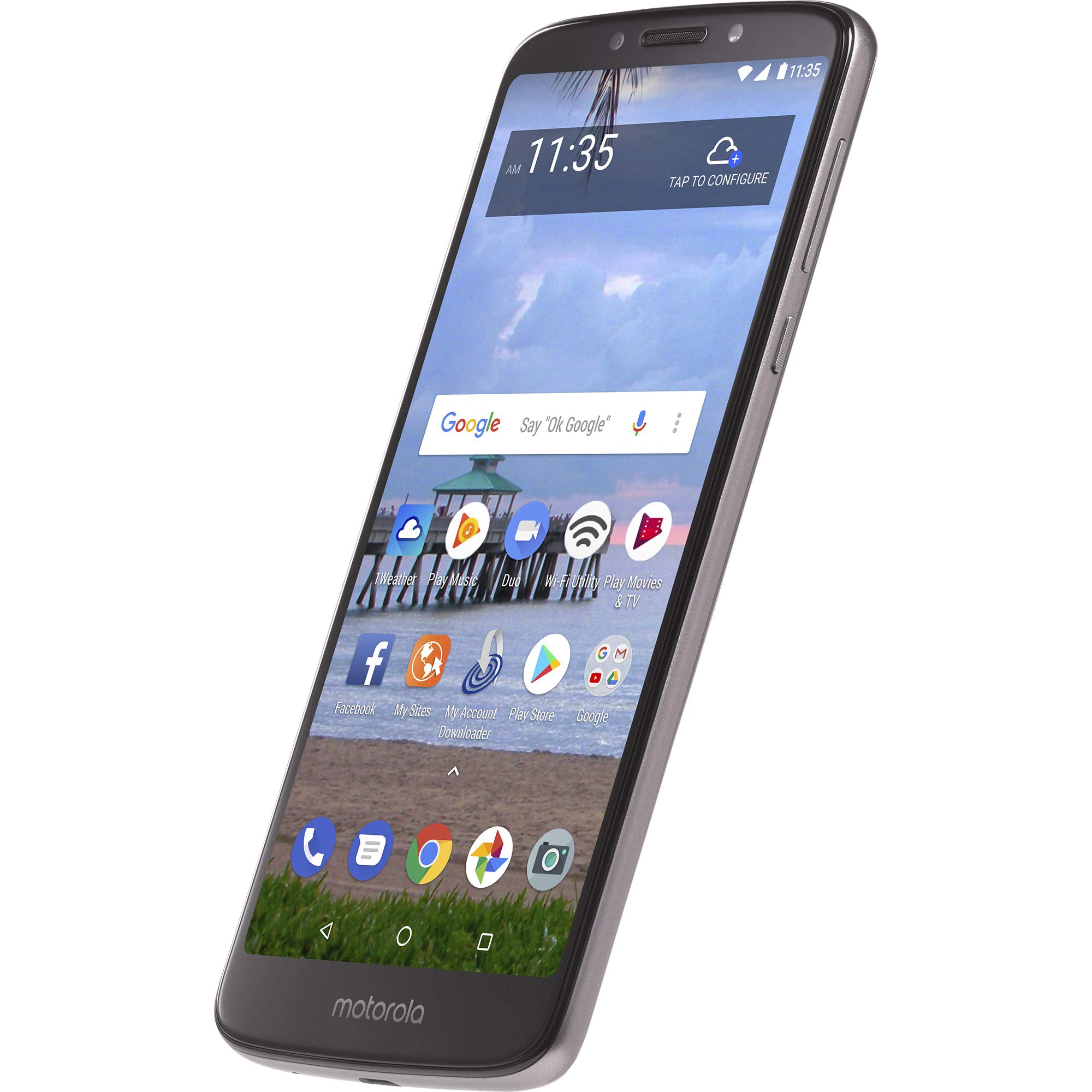 Tracfone Carrier-Locked Motorola Moto e5 4G LTE Prepaid Smartphone - Black - 16GB - Sim Card Included - CDMA