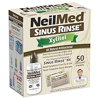 NeilMed Sinus Rinse Kit with Xylitol, 50 Count (Pack of 1)