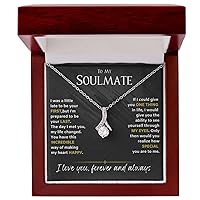 To My Soulmate Necklace for Women Collection has Necklaces For Wife from Husband with Message Card and Necklace Gift Box. This Soulmate Jewelry is also designed for to My Future Wife Necklace and Necklace For Girlfriend.