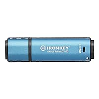 Kingston IronKey Vault Privacy 50 256GB Encrypted USB | FIPS 197 | AES-256bit | BadUSB Attack Protection | Multi-Password Options | IKVP50/256GB