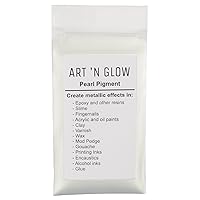 Art 'N Glow Mica Pearl Pigment Powder (Pearl White) - (.88 Ounce/25 Grams) - 10+ Colors Available