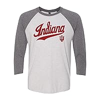 NCAA Baseball Jersey Script, Team Color 3/4-Sleeve Raglan T Shirt, College, University