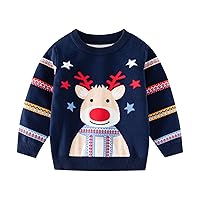 Toddler Boys Girls Sweaters Autumn/Winter Christmas Printed Knitwear Christmas Indoor/Outdoor Preemie Baby Girl