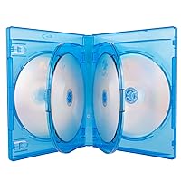 10 Empty Deluxe Blu-ray Replacement Cases for Blue-ray Disc Movies 11mm Thickness with Silver Embossed Logo 