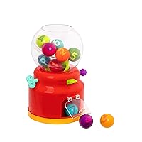 Battat – Ball Dispenser for Kids – Mini Vending Machine Toy – 10 Colorful Number Balls - Numbers & Colors Gumball Machine - Toddlers - 12 Months + , Red