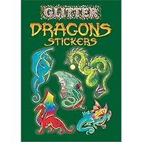 Dover Publications-Glitter Dragon Stickers