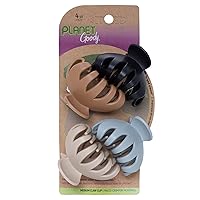 GOODY Planet Spider Claw Hair Clip, 4-Count - Assorted Neutral Colors - Medium to Long Hair - Long-lasting & Will Not Slip - Pain-Free Hair Accessories for Women, Men, Boys & Girls - All Hair Types