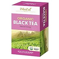 Imozai Organic Black Tea Bags 100 Count Individually Wrapped