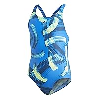 adidas Girls Swimwear Parley Beachwear Swimsuit Swimming Pool Beach Suit Training (116/5-6 Years) Bleu