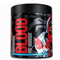 Harambe Pre Workout ✮ Extreme Preworkout Supplement for Men & Women ✮ Strong Pre Workout Powder ✮ 395mg Caffeine with Dynamine ✮ Best High Stim Pre-Workout for Pumps, Energy & Focus (Freedom Ice)