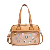 RAINBOW SMILE Ita Bag Multi-Purpose Backpack Crossbody Purse Kawaii Pin Display Bag with Insert for Anime Pins Display