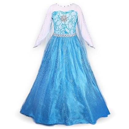 JerrisApparel Snow Party Dress Queen Costume Princess Cosplay Dress Up