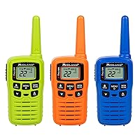 Midland – T10X3M X-Talker Two Way Radio – Water Resistant – NOAA Weather Alert Radios – 20 Mile Range - Multi Color Three Pack