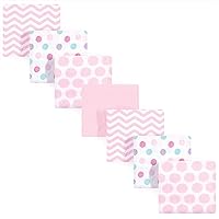 Luvable Friends Unisex Baby Cotton Flannel Receiving Blankets, Pink Dots 7-Pack, One Size