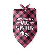 Promoted to Big Sister Dog Bandana Gender Reveal Dog Bandana Baby Announcement Dog Bandana Photo Prop Pet Scarf Accessories for Pet Dog Lovers Gifts