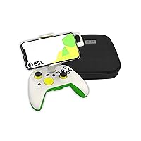 RiotPWR ESL Gaming Controller for iOS iPhone & Carry Case – Wired Gamepad with Triggers, Power Pass Through Charging, D-Pad & Headphone Socket - Handheld Game Console Accessory