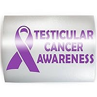 Testicular Cancer AWARENESS Purple Ribbon - PICK YOUR COLOR & SIZE - Vinyl Decal Sticker D