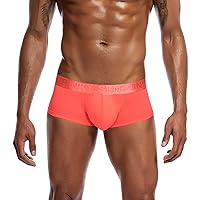 Mens Boxer Briefs Underwear with Hammock Pouch for Men Solid Jockstrap Athletic Supporters Male Boxer Brief Underwear