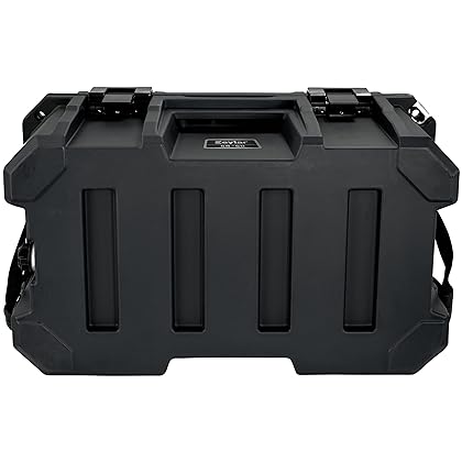 Eylar SR-50 Crossover Overland Cargo Case, Equipment Hard Case, Roto Molded, Stackable with Pad-Lock Hasp, Strap Mountable, TSA Standard, IPX4 Rated, 50 Liters (Black)
