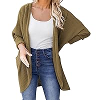 Cardigan with Pockets for Women Plus Knit Open Front Cardigan Womens Cardigan Sweaters Half Sleeve Cardigan Womens Fall Outfits Warehouse-Deals Birthday Gifts for Women who has Everything