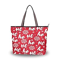 Tote Bag for Women with Zipper,Polyester Tote Purse Holiday Tote Bag Work Handbag Women Gift