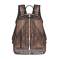 Backpack Lightweight Casual Fashion Laptop Backpack Barn Door In Farmhouse Vintage Printed Shoulders Bag For Women Men