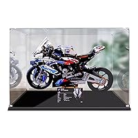 Acrylic Display Case Box Compatible Lego 42130 Motorcycles, Protection, Dustproof Display Case Gift Model, Transparen,Compatible with Lego (Only Display Case ) (3mm)