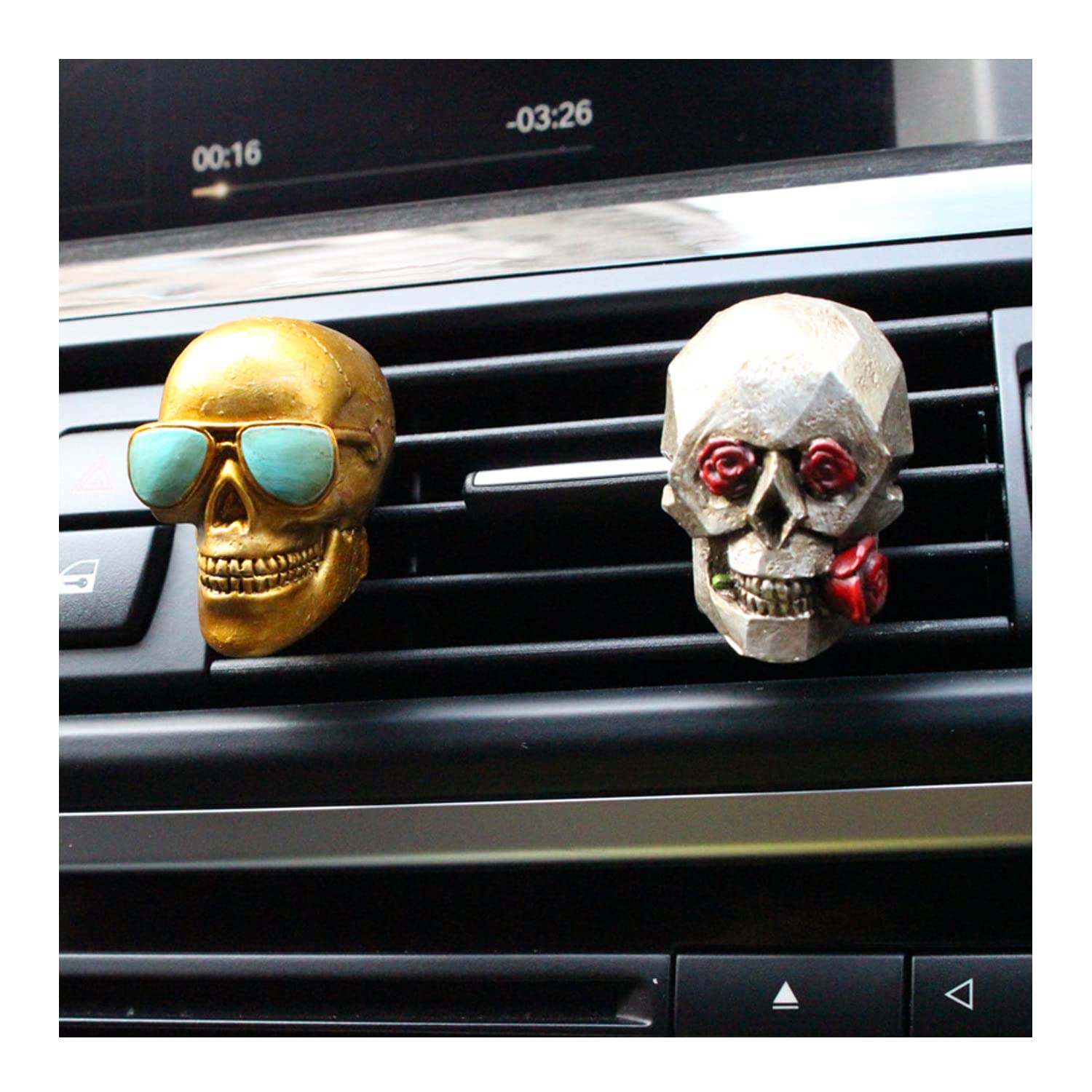 Mua Skull Car Vent Clip, 2PCS Auto Air Freshener Ghost Head Charm ...