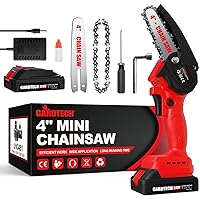 Gardtech Mini Chainsaw 4 Inch Cordless, Battery Operated Chain Saw Handheld Chainsaws 24V Battery with 2023 Upgraded Motor Good for Olders, DIYer, Gardeners