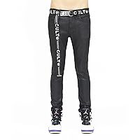 Cult of Individuality Men's Punk Super Skinny Stretched Belted