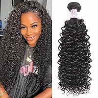 Brazilian Curly Hair 1 Bundle 95-100g Hair Weave 100% Unprocessed Human Virgin Hair Extensions Natural Color Can Be Dyed And Bleached (18 inch)