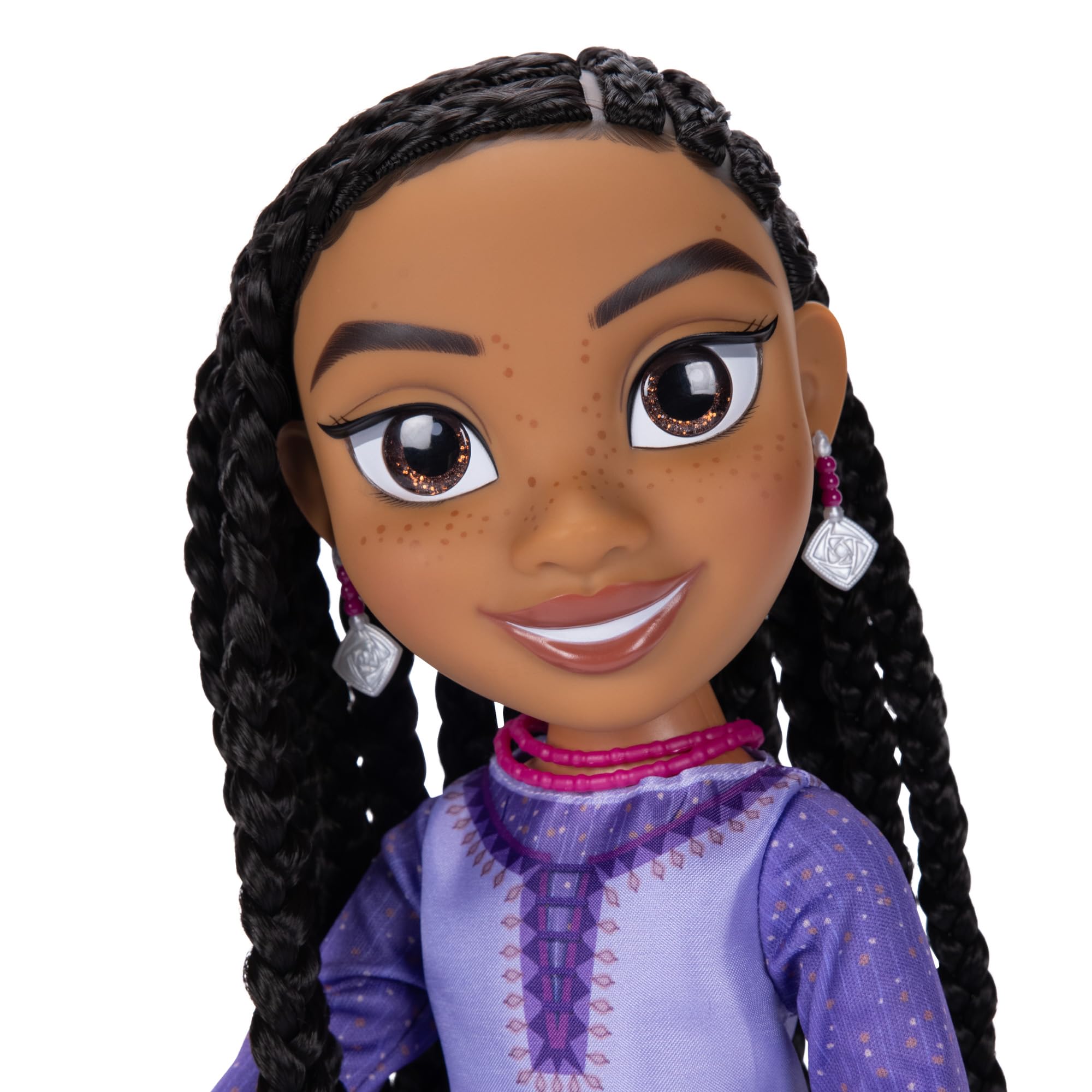 Disney's Wish Singing Asha Doll with Valentino & Star Figures, Asha Signs & Talks, 14 Inches Tall