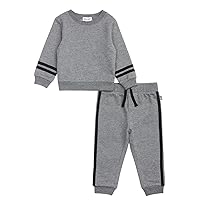 Splendid baby-boys Charcoal Long Sleeve Sweatshirt and Pant SetSweatshirt Set