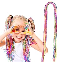 Hair Strings For Braids, 32 Pcs Hair Wrap String Hair Ribbons For Braids Colorful Hair Wrap String For Braids Hair Accessories For Girls For Braids Wire Wraps Hair Styling Accessories