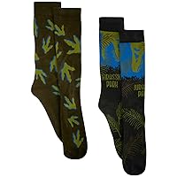 Universal Men's Jurassic Park 2 Pack Crew Socks