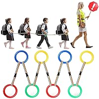WALDOR 16 Pcs Toddlers Walking Ropes Preschool Walking Rope for Kids Colorful Line Safety Loops Detachable Transition Rope for Children's School Kindergarten Outdoor Supplies Wrist Leashes