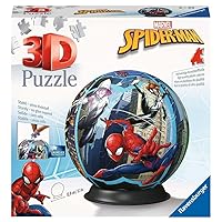 Ravensburger - 3D Ball Puzzle - Spider-Man - Ages 6+ - 72 Numbered Pieces to Assemble Without Glue - Stand Included - Diameter: 13 cm - 11563