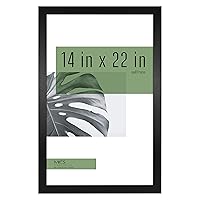 MCS Studio Gallery Frame, Black Woodgrain, 14 x 22 in, Single