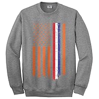 Threadrock Netherlands USA Dutch American Flag Unisex Sweatshirt