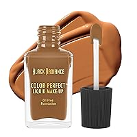 Black Radiance Color Perfect Liquid Full Coverage Foundation Makeup, Rum Spice, 1 Ounce