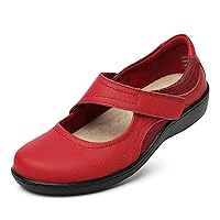 Women's Classic Comfort Mary Jane Flats Fashion Casual Dress Shoes Cute Closed Toe Slip On Lightweight Breathable Walking Shoes