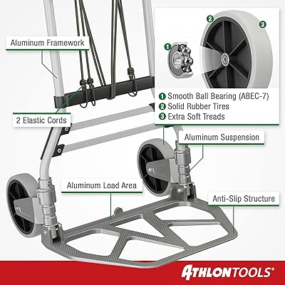 Mua ATHLON TOOLS Aluminium Foldable Hand cart - Up to 330 lb