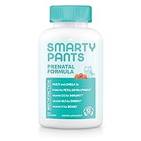 SmartyPants Prenatal Formula Daily Gummy Multivitamin: Methylfolate, Vitamin C, D3, & Zinc for Immunity, Gluten Free, Omega 3 Fish Oil (DHA/EPA), 120 Count (30 Day Supply)