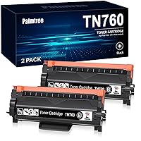 Palmtree TN760 Toner for Brother Printer Compatible with Brother TN760 TN 730 Toner TN-730/TN-760 for MFC-L2750DW HL-L2370DW MFC-L2710DW HL-L2350DW DCP-L2550DW HL-L2390DW Printer(2 Black)