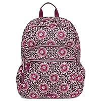 Vera Bradley Iconic Campus Backpack in Raspberry Medallion Performance Twill