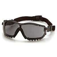 Pyramex V2G Safety Glasses, Black Frame/Gray Anti-Fog Lens