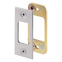 Prime-Line E 2483 Deadbolt Strike, for Use with Wood Or Metal Door Jambs, 2-3/4 In. Height x 1-1/8 In. Width, Steel, Satin Nickel (Single Pack)