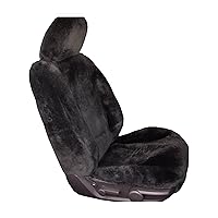 AEGIS Luxury Australian Sheepskin semi Custom seat Cover Black one Piece (HEADREST Cover NOT Included)